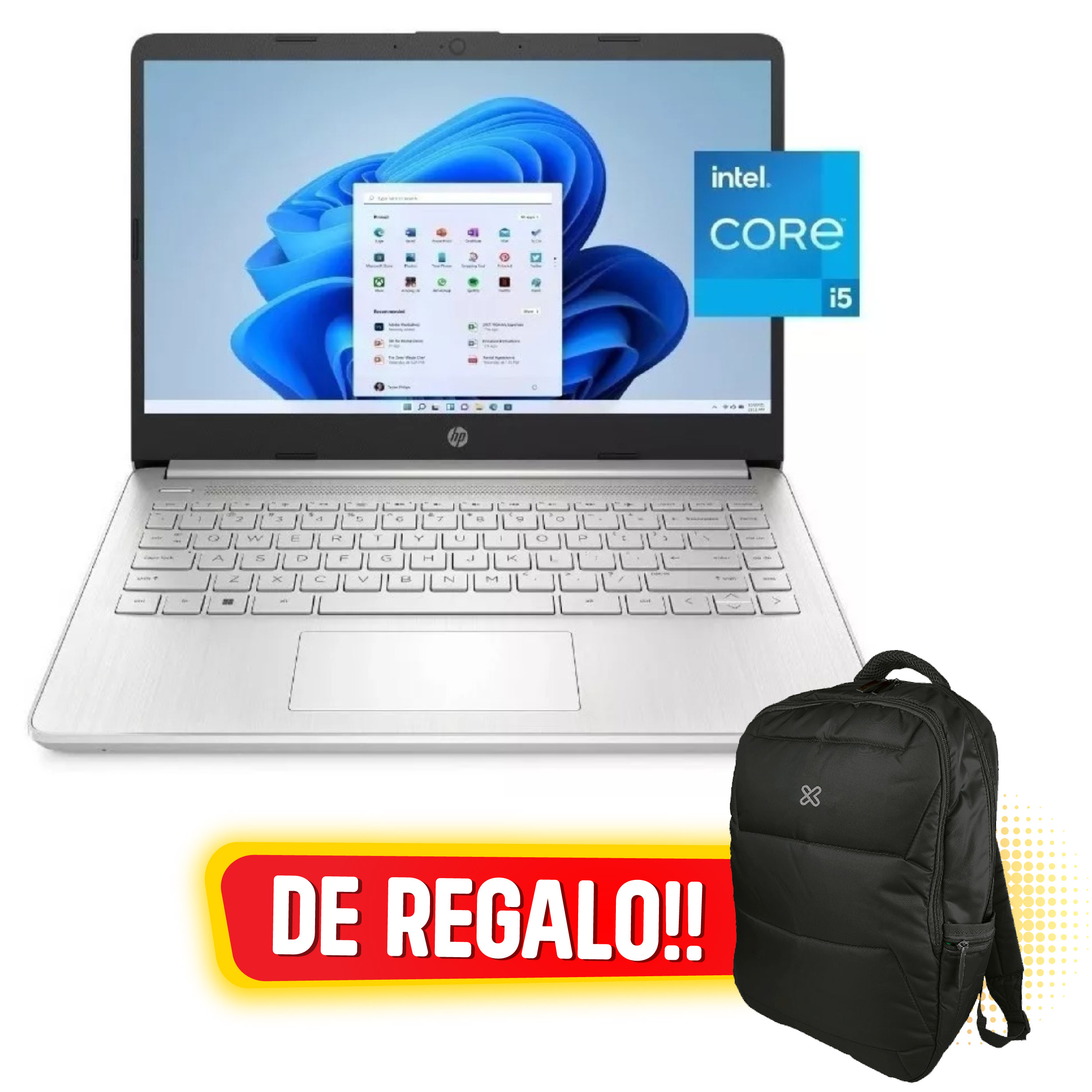 HP 14-dq2078 - i5 1135G7 - 256GB - 8GB - 14 HD - De REGALO Mochila