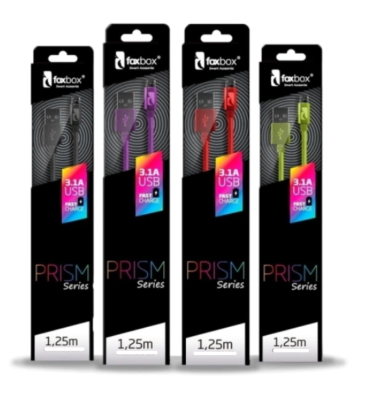 FOXBOX Cable Prism 20W Lightning 1,25 M - Colores Varios