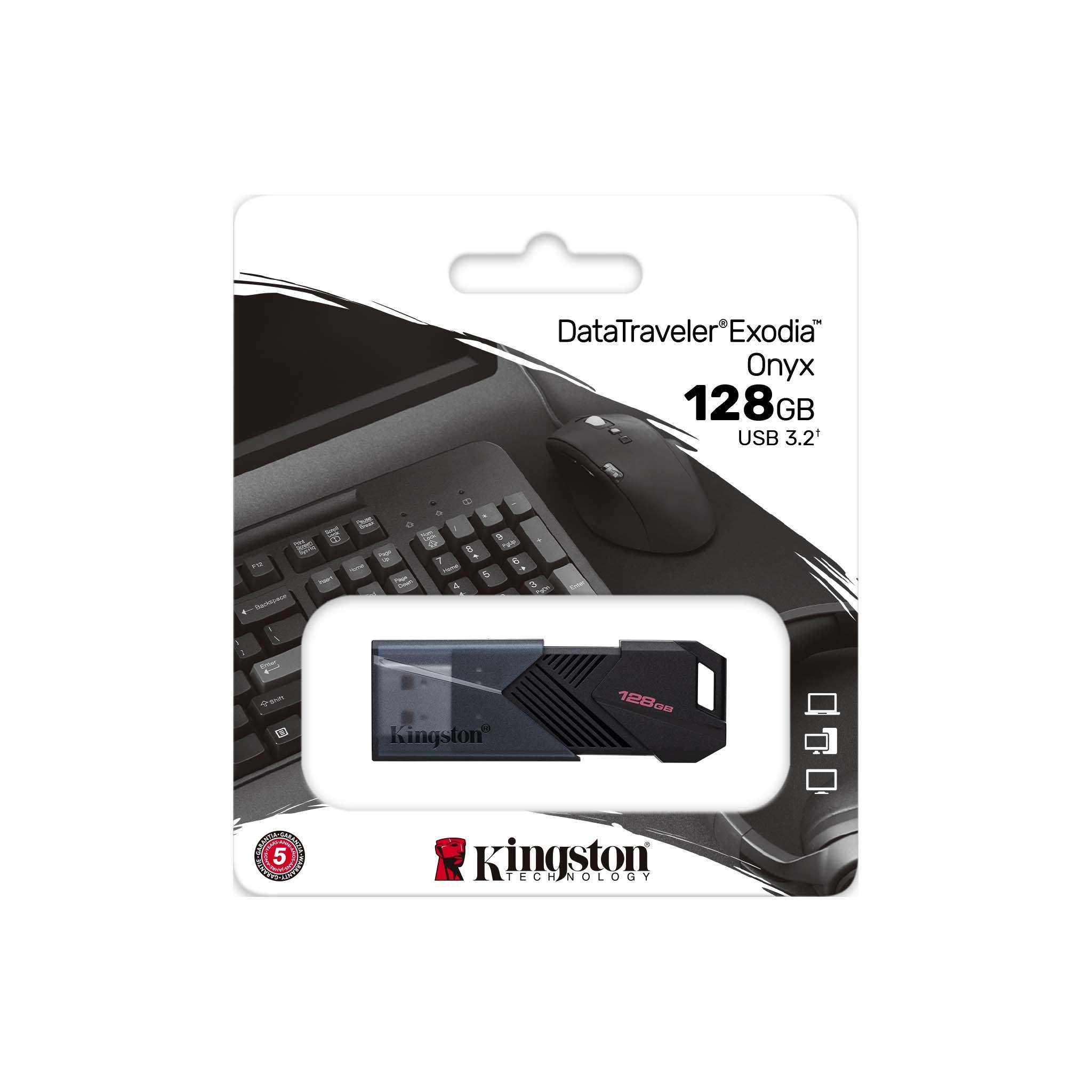 KINGSTON Pendrive 3.2 DTX Exodia Onyx - 128GB - Negro