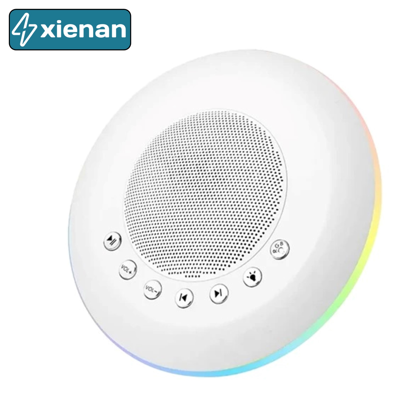 XIENAN Máquina Ruido Blanco - Luces LED RGB - Recargable - Timer - No Stress