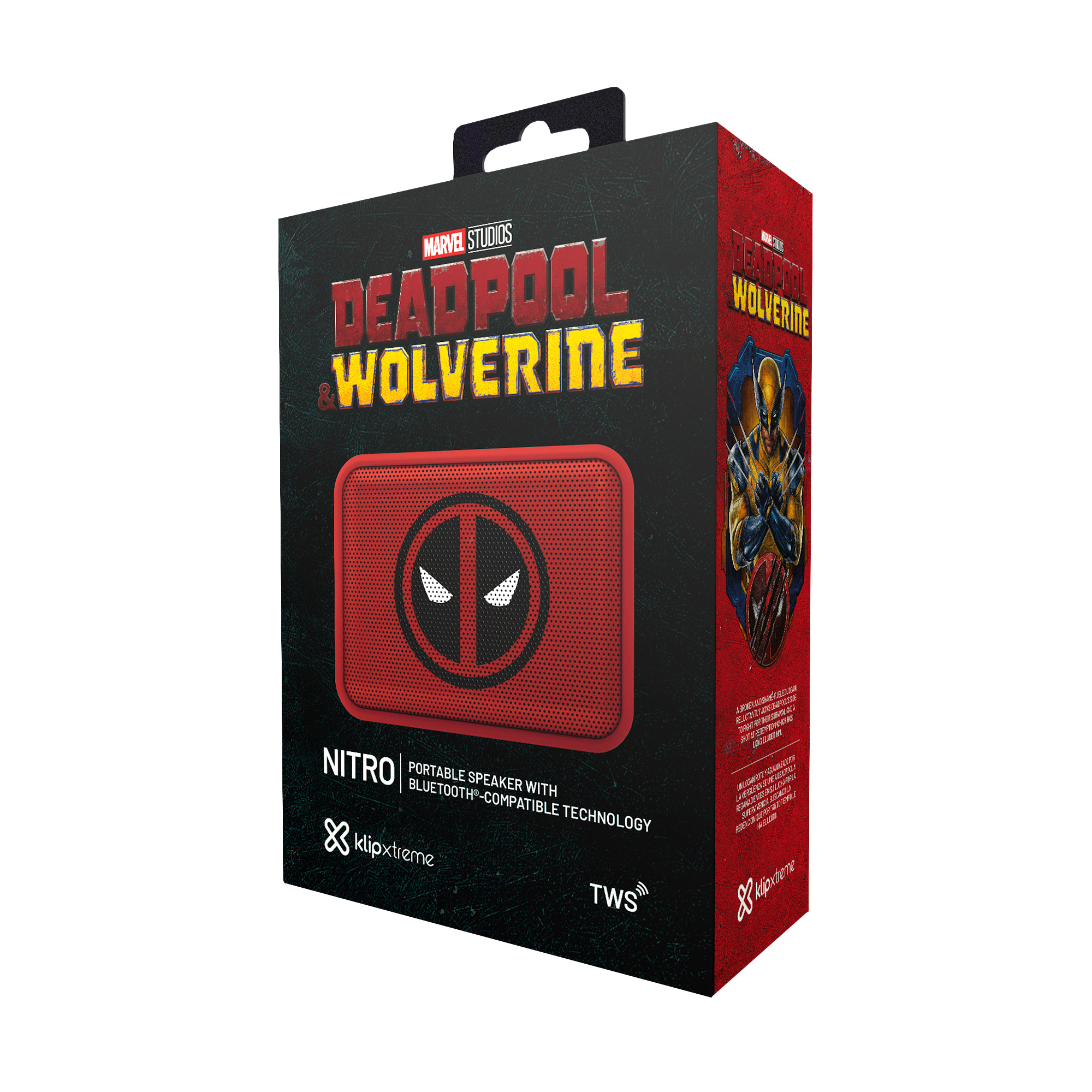 KLIP XTREME Parlante NITRO Deadpool - TWS - IPX7 - Rojo